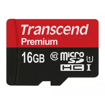 Flash atmintis Transcend 16GB MicroSDHC Class 10 UHS-I TS16GUSDCU1