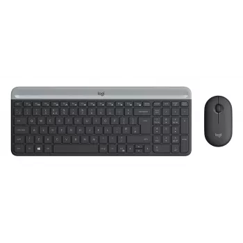 LOGITECH belaidė klaviatūra ir pelė MK470 pilka – vokiškas QWERTZ