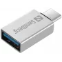 Sandberg USB-C į USB 3.0 adapteris, sidabrinis, aliuminis