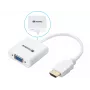 Sandberg HDMI į VGA keitiklis, VGA (D-Sub), HDMI A tipo (standartinis), Kištukas, Lizdas, Baltas, RoHS