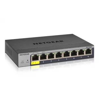 NETGEAR GS108Tv3 valdomas L2 gigabito eterneto (10/100/1000) jungiklis, pilkas