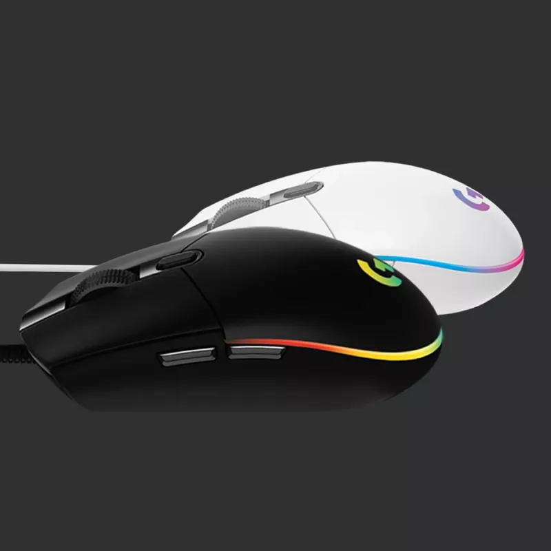 LOGITECH G203 Lightsync žaidimų pelė USB balta