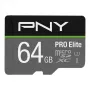 PNY PRO Elite microSD 64GB Klasė 10 UHS-I U3 A1 V30 su SD adapteriu