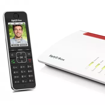 DECT telefono ragelis AVM FRITZ!Fon C6 juodas