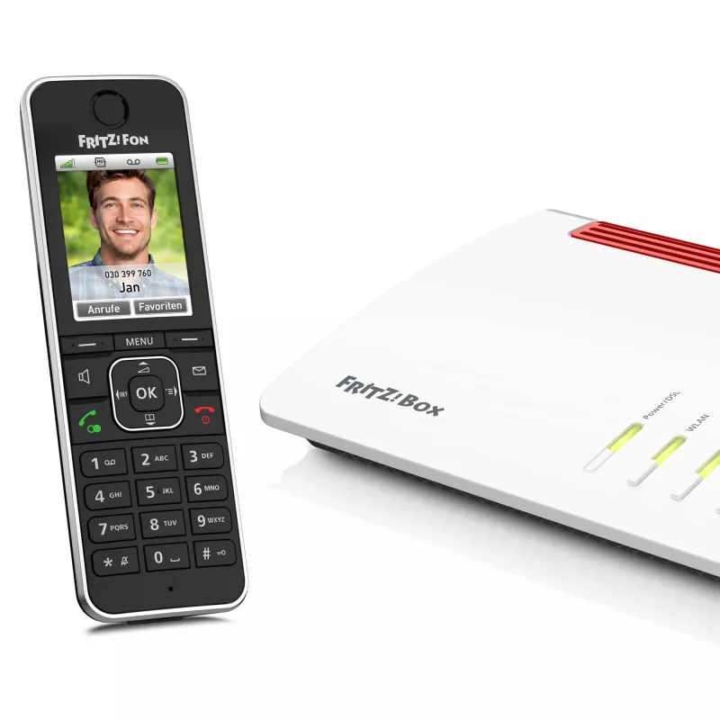 DECT telefono ragelis AVM FRITZ!Fon C6 juodas