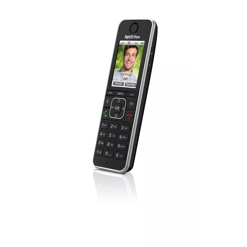 DECT telefono ragelis AVM FRITZ!Fon C6 juodas