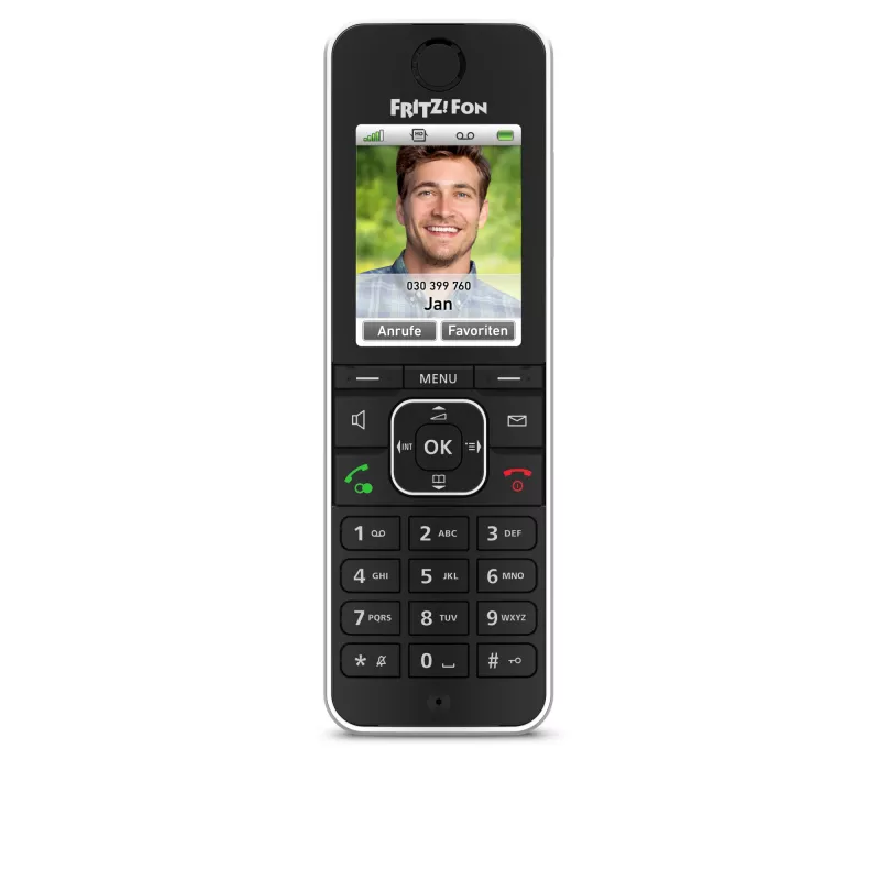 DECT telefono ragelis AVM FRITZ!Fon C6 juodas