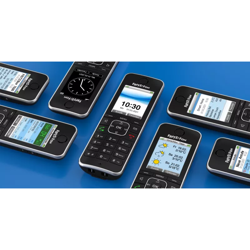 DECT telefono ragelis AVM FRITZ!Fon C6 juodas