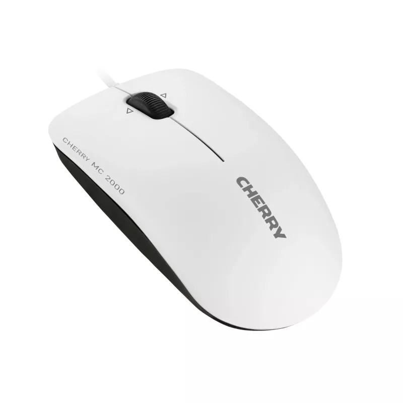 CHERRY MC 2000 laidinė pelė su pasvirimo ratuku, šviesiai pilka, USB, ambidekstrinė, IR LED, USB Type-A, 1600 DPI, pilka
