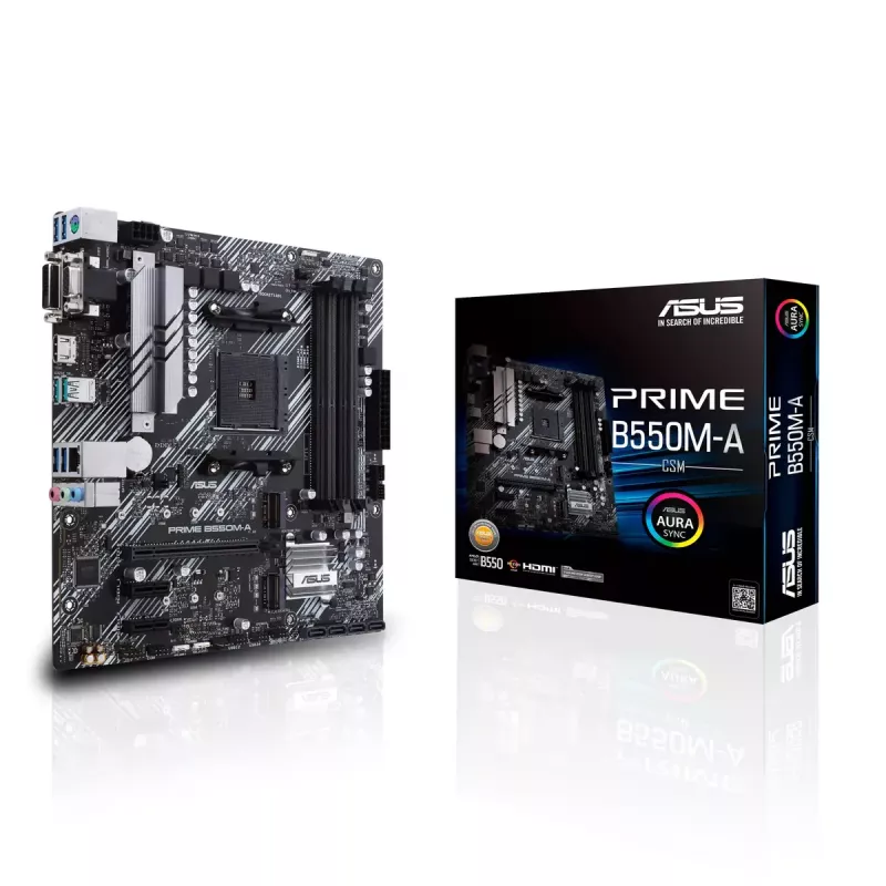 Motininė plokštė ASUS Prime B550M-A/CSM AMD B550 Socket AM4 micro ATX
