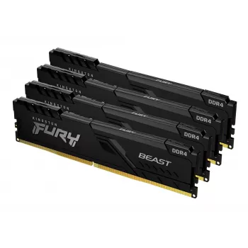 Kingston Technology FURY Beast 128GB 3200MT/s DDR4 CL16 DIMM (4 vnt. rinkinys) Juoda