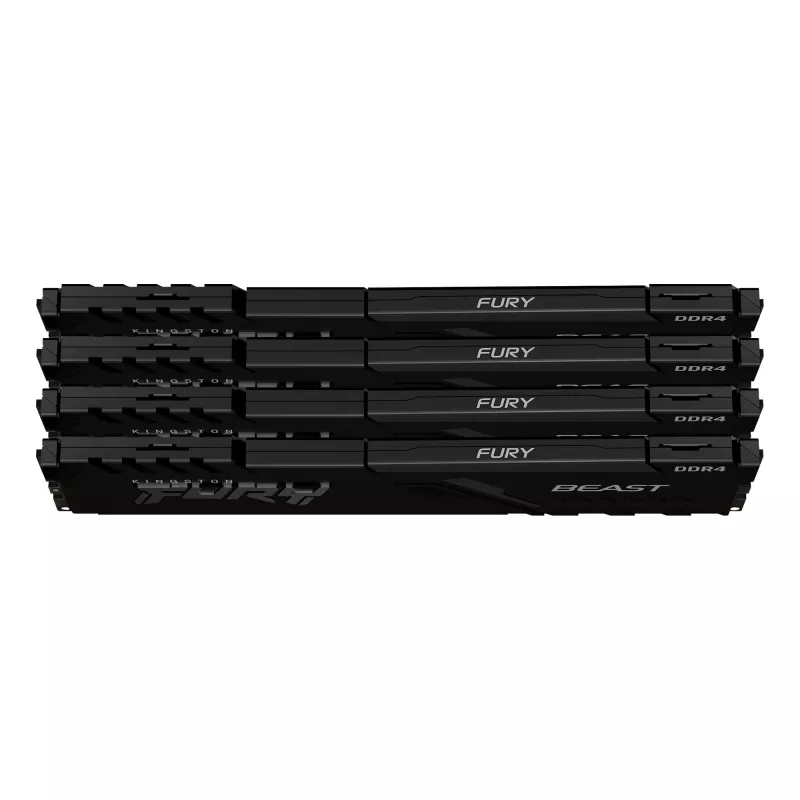 Kingston Technology FURY Beast 128GB 3200MT/s DDR4 CL16 DIMM (4 vnt. rinkinys) Juoda