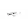 ICY BOX IB-HUB1425-C3 USB 3.2 Gen 1 (3.1 Gen 1) Type-C 4 prievadų USB centras, 5000 Mbit/s, sidabrinis