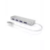 ICY BOX IB-HUB1425-C3 USB 3.2 Gen 1 (3.1 Gen 1) Type-C 4 prievadų USB centras, 5000 Mbit/s, sidabrinis