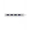 ICY BOX IB-HUB1425-C3 USB 3.2 Gen 1 (3.1 Gen 1) Type-C 4 prievadų USB centras, 5000 Mbit/s, sidabrinis