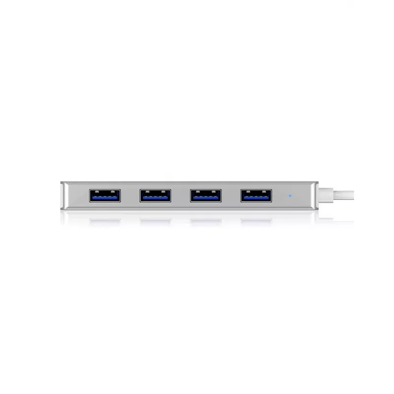 ICY BOX IB-HUB1425-C3 USB 3.2 Gen 1 (3.1 Gen 1) Type-C 4 prievadų USB centras, 5000 Mbit/s, sidabrinis