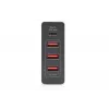 DIGITUS 4 prievadų USB įkroviklis, 72W 1x USB-C (PD) 5,9,15,20V/3A, 3x USB-A 5V/2,4A, juodas