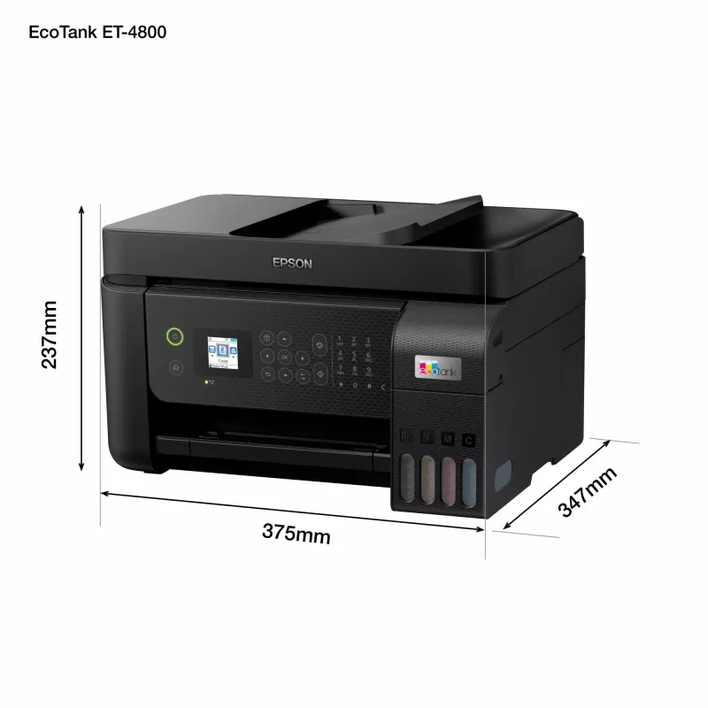 Epson EcoTank ET-4800 rašalinis daugiafunkcis spausdintuvas A4, 5760 x 1440 DPI, 33 ppm, Wi-Fi