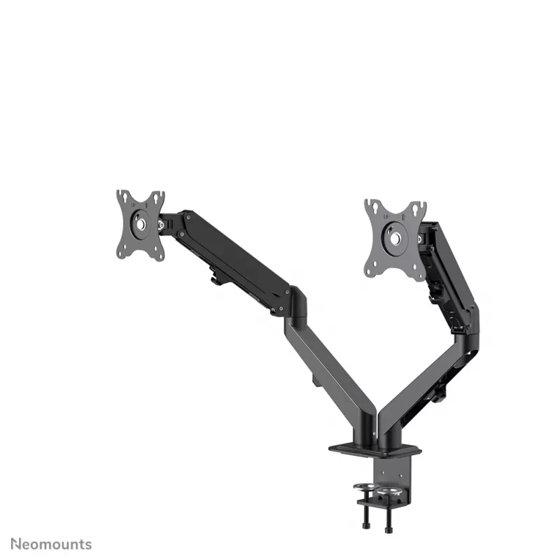 Neomounts DS70-700BL2 Monitor laikiklis 17-27 colių - dujinis spyruoklinis, spaustuvas, 7 kg, 43,2 cm (17 inch), 68,6 cm (27 inch), 100 x 100 mm, juodas