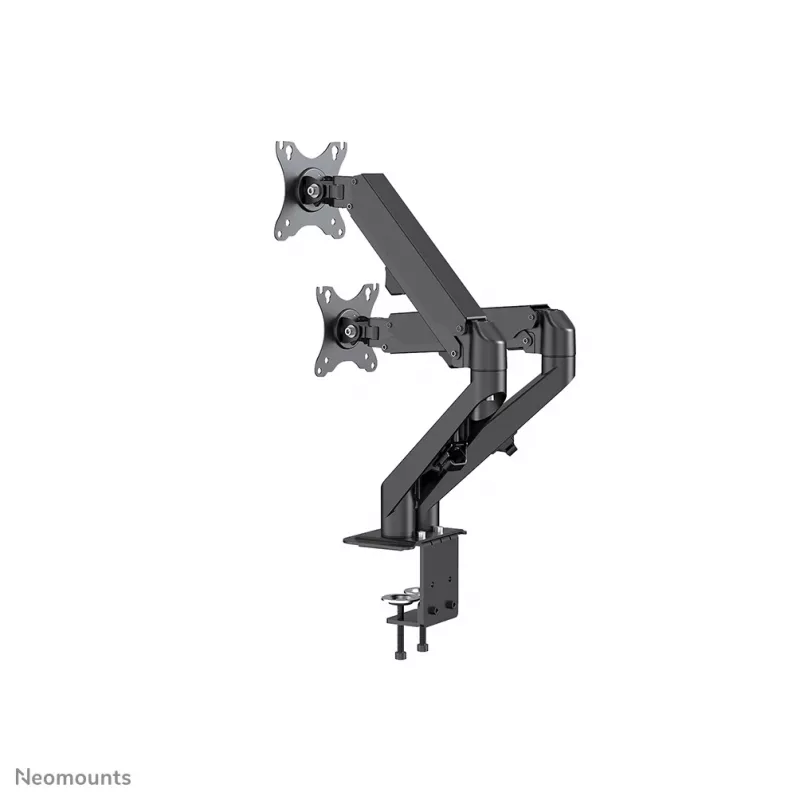 Neomounts DS70-700BL2 Monitor laikiklis 17-27 colių - dujinis spyruoklinis, spaustuvas, 7 kg, 43,2 cm (17 inch), 68,6 cm (27 inch), 100 x 100 mm, juodas