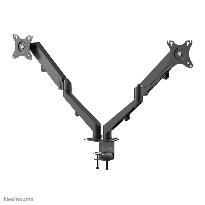 Neomounts DS70-700BL2 Monitor laikiklis 17-27 colių - dujinis spyruoklinis, spaustuvas, 7 kg, 43,2 cm (17 inch), 68,6 cm (27 inch), 100 x 100 mm, juodas