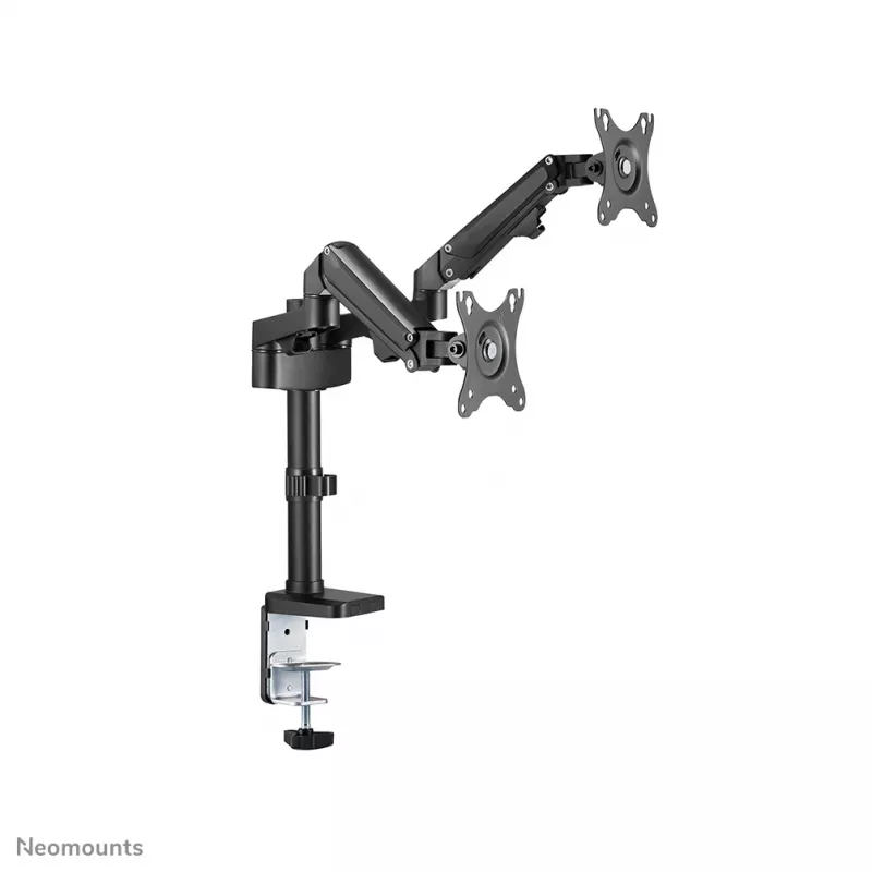 Neomounts DS70-750BL2 Monitorinis laikiklis 17-27 colių – dujinė spyruoklė, spaustuvas/anginis tvirtinimas, 7 kg, 100 x 100 mm, juodas