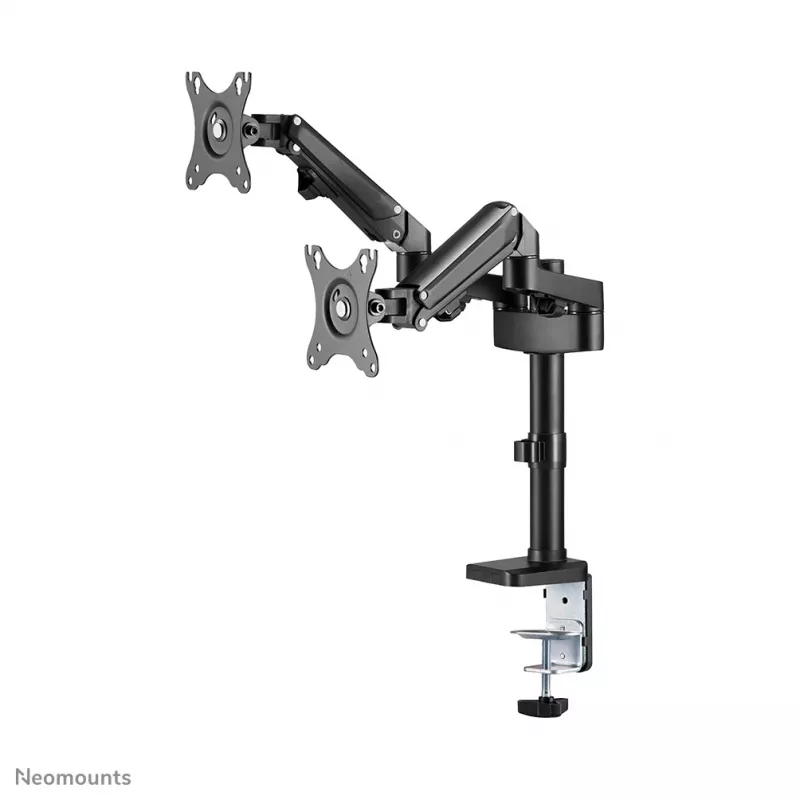 Neomounts DS70-750BL2 Monitorinis laikiklis 17-27 colių – dujinė spyruoklė, spaustuvas/anginis tvirtinimas, 7 kg, 100 x 100 mm, juodas