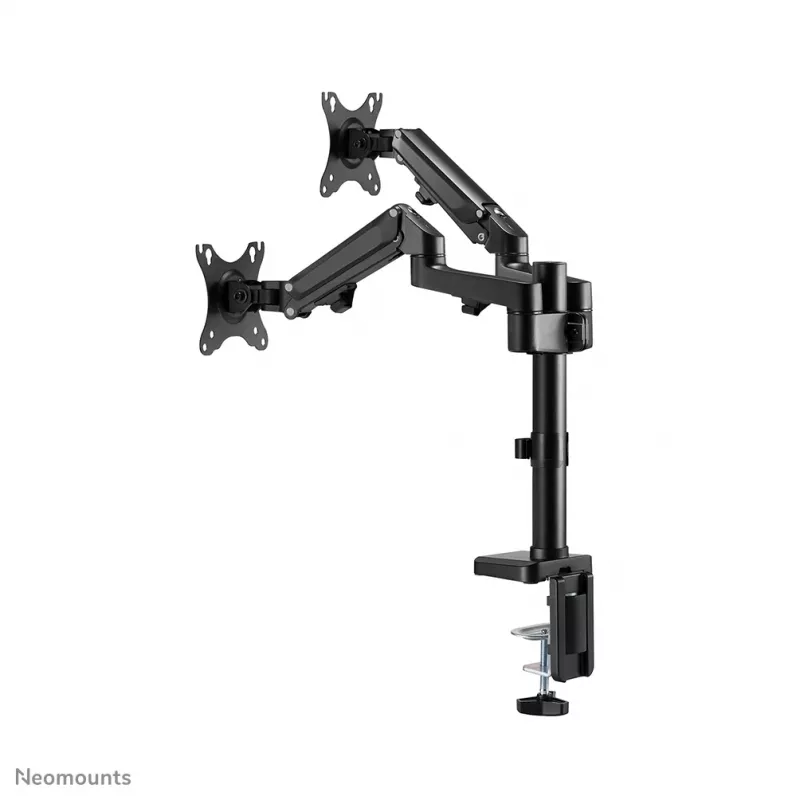 Neomounts DS70-750BL2 Monitorinis laikiklis 17-27 colių – dujinė spyruoklė, spaustuvas/anginis tvirtinimas, 7 kg, 100 x 100 mm, juodas