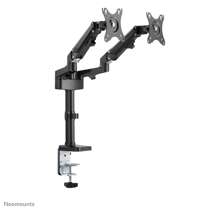Neomounts DS70-750BL2 Monitorinis laikiklis 17-27 colių – dujinė spyruoklė, spaustuvas/anginis tvirtinimas, 7 kg, 100 x 100 mm, juodas