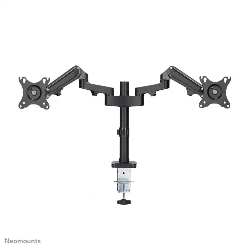 Neomounts DS70-750BL2 Monitorinis laikiklis 17-27 colių – dujinė spyruoklė, spaustuvas/anginis tvirtinimas, 7 kg, 100 x 100 mm, juodas