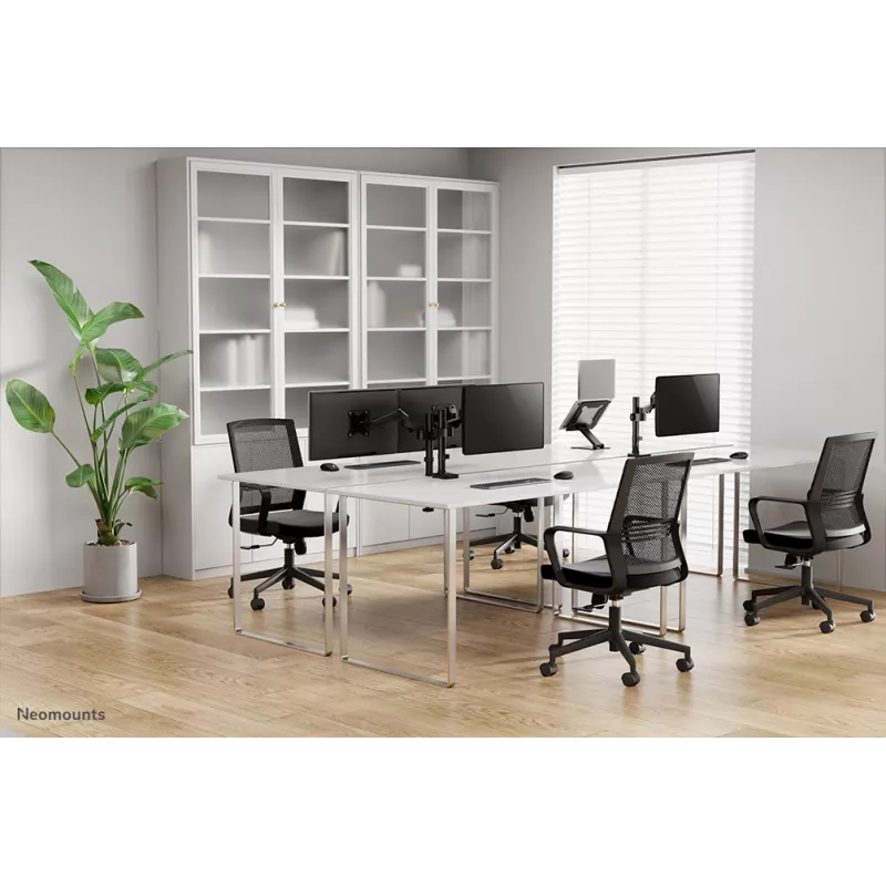 Neomounts DS70-750BL2 Monitorinis laikiklis 17-27 colių – dujinė spyruoklė, spaustuvas/anginis tvirtinimas, 7 kg, 100 x 100 mm, juodas