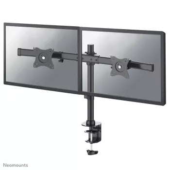 Neomounts FPMA-DCB100DBLACK Dvigubas monitoriaus laikiklis 10-27 colių, spaustuvas/įvorė, 10 kg, juodas