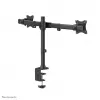 Neomounts FPMA-DCB100DBLACK Dvigubas monitoriaus laikiklis 10-27 colių, spaustuvas/įvorė, 10 kg, juodas