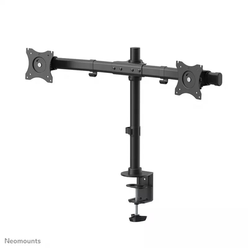 Neomounts FPMA-DCB100DBLACK Dvigubas monitoriaus laikiklis 10-27 colių, spaustuvas/įvorė, 10 kg, juodas
