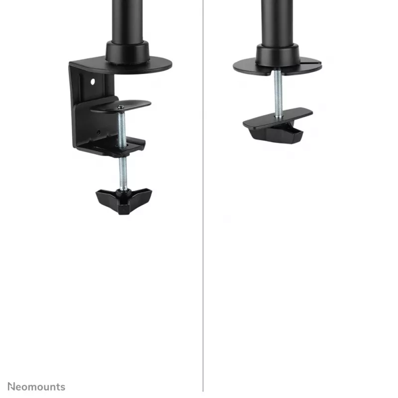 Neomounts FPMA-DCB100DBLACK Dvigubas monitoriaus laikiklis 10-27 colių, spaustuvas/įvorė, 10 kg, juodas