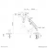 Neomounts DS70-810BL1 Monitor laikiklis 17-32 colių – dujinė spyruoklė – taupo vietą – 180° stabdis
