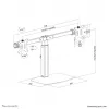 Neomounts FPMA-D865DBLACK Monitorio stovas 10-27 colių - dujinė spyruoklė