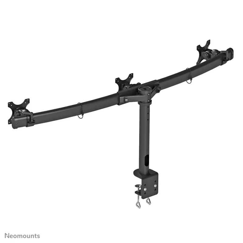 Neomounts FPMA-D700D3 monitorių laikiklis trims ekranams 10-27 colių, spaustuvas, 8 kg, 100x100 mm, juodas