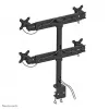 Neomounts FPMA-D700D4 monitorių laikiklis 4 ekranams 19-30 colių, spaustuvas, 8 kg, 48,3 cm (19 col.), 76,2 cm (30 col.), 100 x 100 mm, juodas