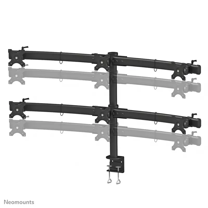 Neomounts FPMA-D700D6 Monitorių laikiklis 19-27 colių, spaustuvas, 8 kg, 48,3 cm (19 col.), 68,6 cm (27 col.), 100 x 100 mm, juodas