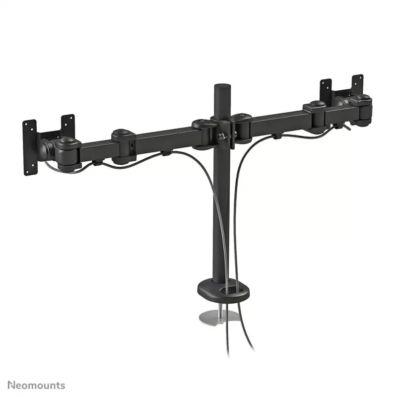 Neomounts FPMA-D960DG monitorių laikiklis dviems ekranams 10-27 colių, per stalą, 8 kg, 25,4 cm (10 colių), 68,6 cm (27 colių), 100 x 100 mm, juodas