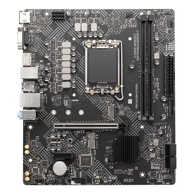 MSI PRO H610M-G DDR4 pagrindinė plokštė Intel H610 LGA 1700 micro ATX