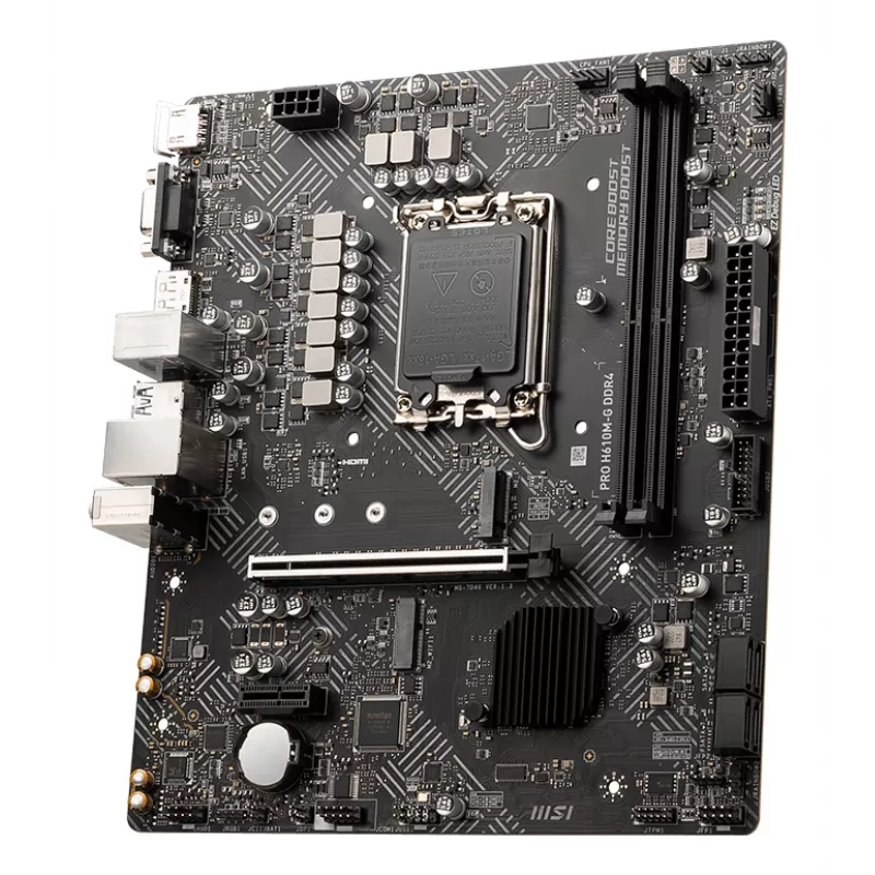 MSI PRO H610M-G DDR4 pagrindinė plokštė Intel H610 LGA 1700 micro ATX