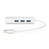 DIGITUS USB 3.0 3 prievadų HUB ir Gigabit LAN adapteris 3xUSB A/M, 1xUSB A/F, 1xRJ45 LAN, palaiko Windows ir Mac OS
