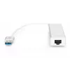 DIGITUS USB 3.0 3 prievadų HUB ir Gigabit LAN adapteris 3xUSB A/M, 1xUSB A/F, 1xRJ45 LAN, palaiko Windows ir Mac OS