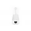 DIGITUS USB 3.0 3 prievadų HUB ir Gigabit LAN adapteris 3xUSB A/M, 1xUSB A/F, 1xRJ45 LAN, palaiko Windows ir Mac OS