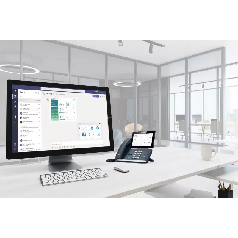 Yealink MP58 Microsoft Teams Edition IP telefonas, pilka spalva, laidinis ragelis, stalinis, Android, Microsoft Teams