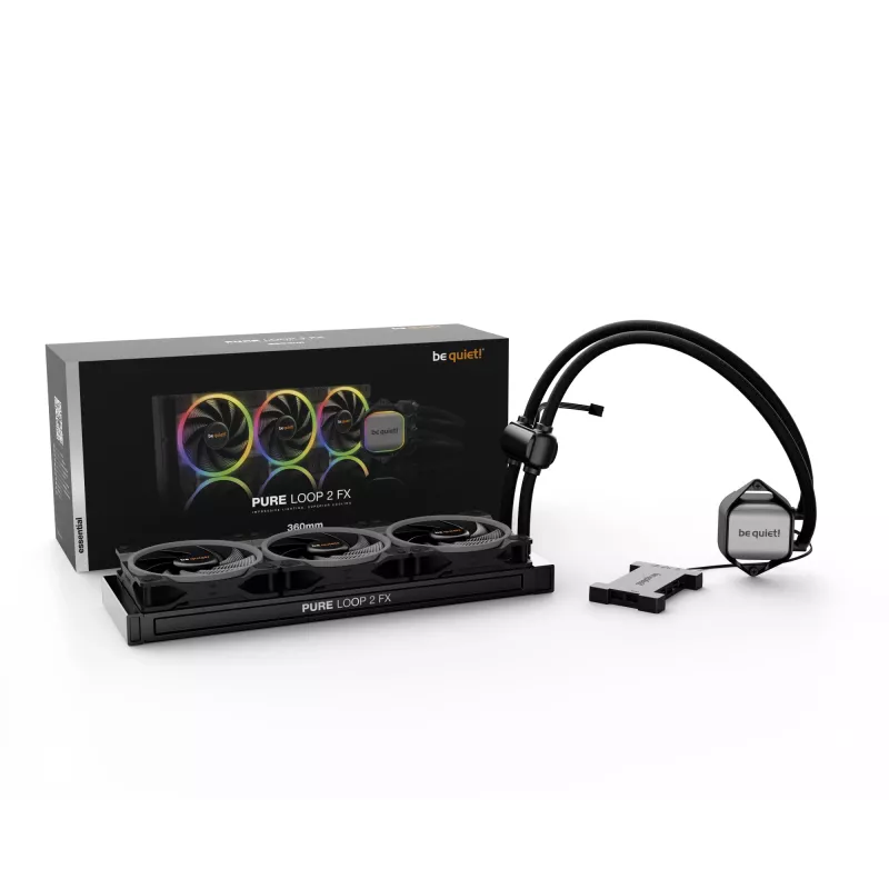 be quiet! Pure Loop 2 FX 360mm vandens aušinimo sistema procesoriui, 12 cm, juoda
