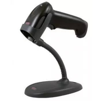 Honeywell brūkšninių kodų skaitytuvas Voyager 1250g USB rinkinys – juodas skaitytuvas 1250g, USB A tipo spiralinis kabelis 3 m, lankstus kaklinis stovas, dokumentacija