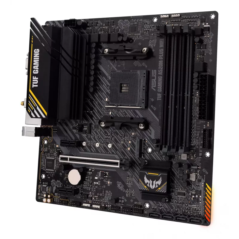 ASUS TUF GAMING A520M-PLUS WIFI pagrindinė plokštė AMD A520 Socket AM4 micro ATX
